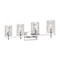 Z-Lite Grayson Vanity, 4-Light, 31 In.W x 5.75 In.L x 8.5 In.H, Chrome/Clear + Etched Opal 1949-4V-CH - alternate 2